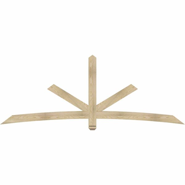 Ekena Millwork Alberta Rough Sawn Timber Gable Bracket, Douglas Fir, 96"W x 36"H x 2"D x 4"F, 9/12 Pitch GBW096X36X0204ALB00RDF - main